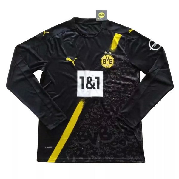Tailandia Camiseta Borussia Dortmund 2ª ML 2020-2021 Negro
